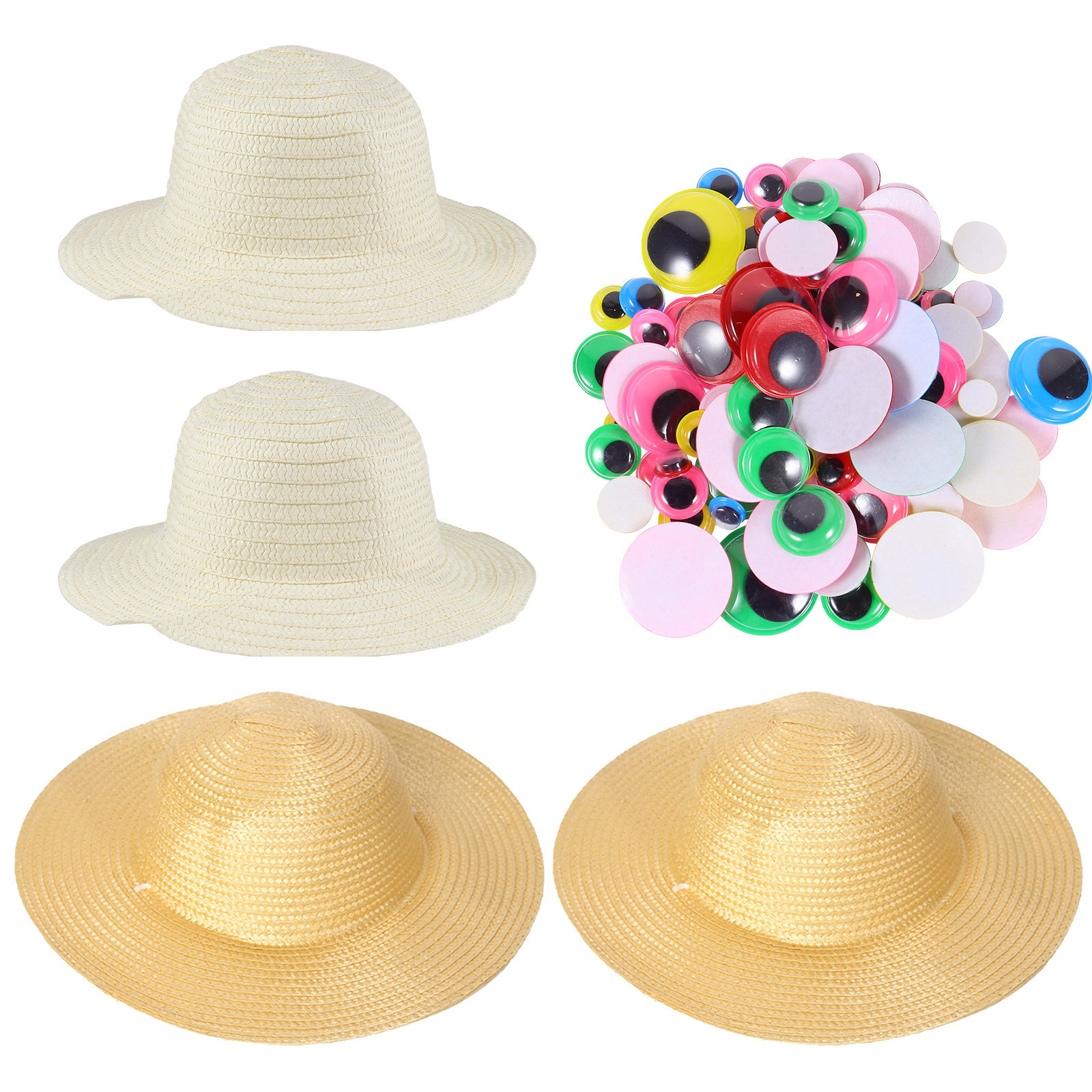 Art Craft Kindergarten - 1Set DIY Straw Hat Painting Set