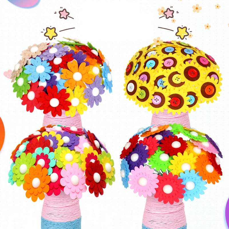 Art Craft Kindergarten - Flower Craft Kit Bouquet with Buttons