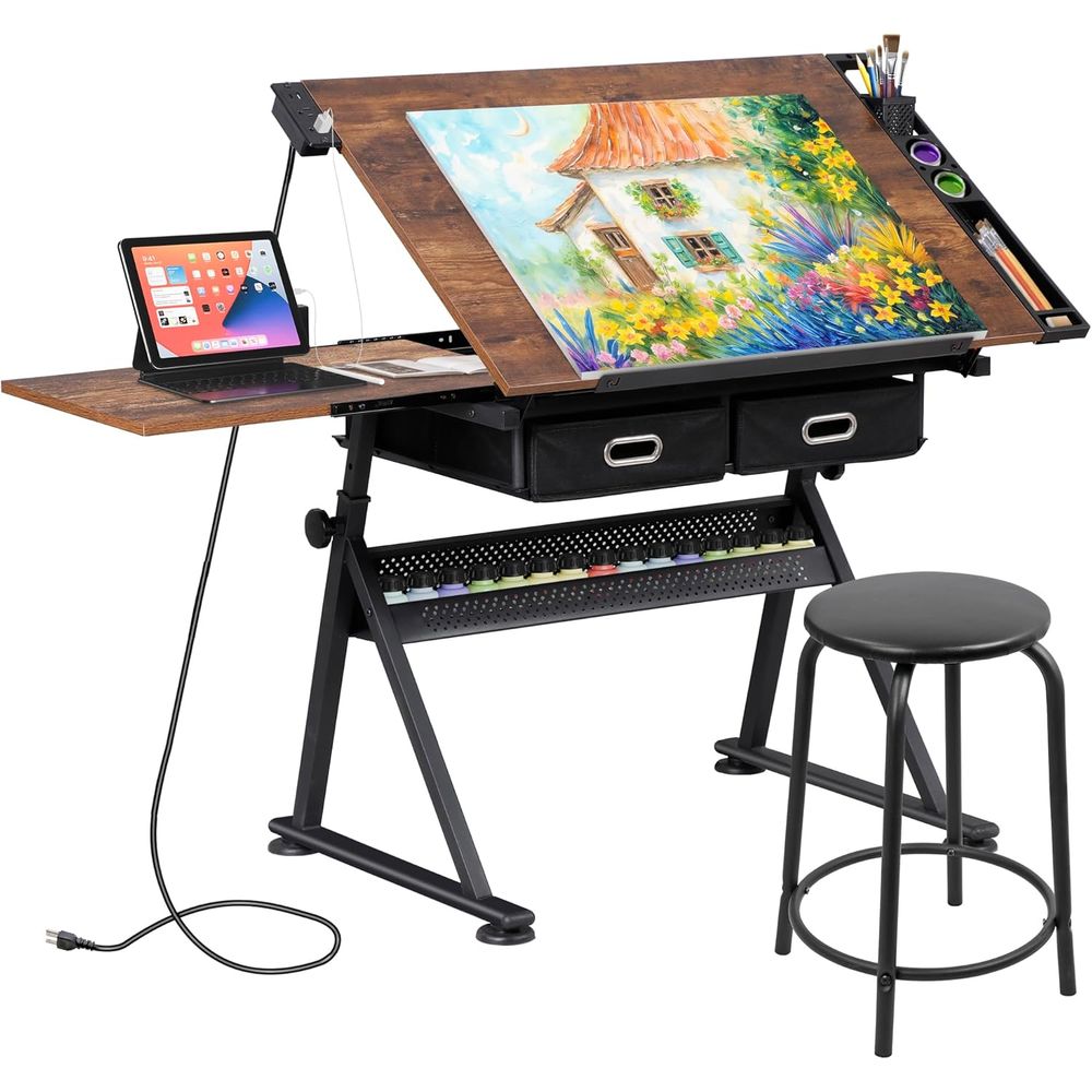 Art & Craft Kortingscode - Adjustable Drafting Table with Stool, Desk