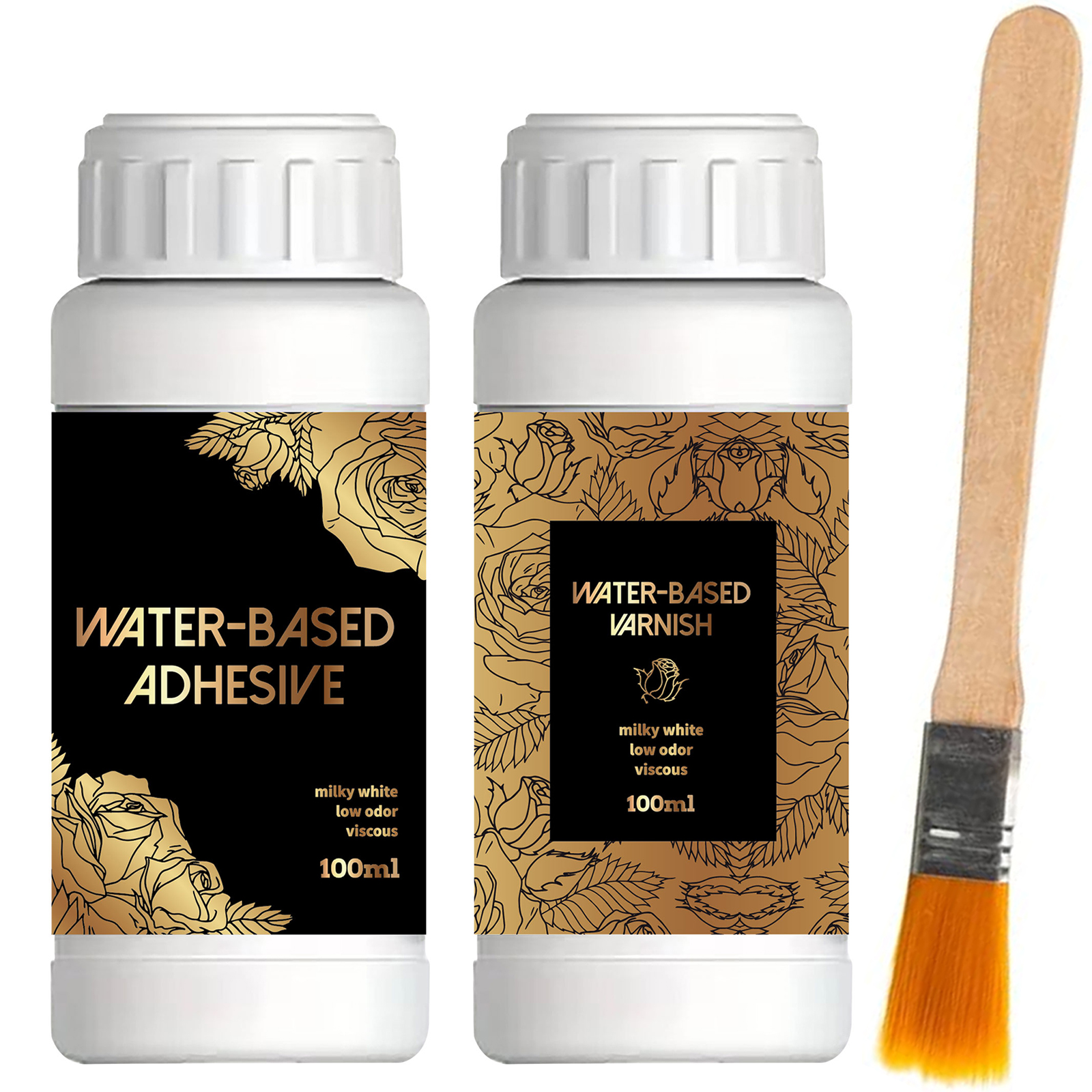 Art Craft Kit - 100ML/200ML Golden Foil Adhesive Kit -