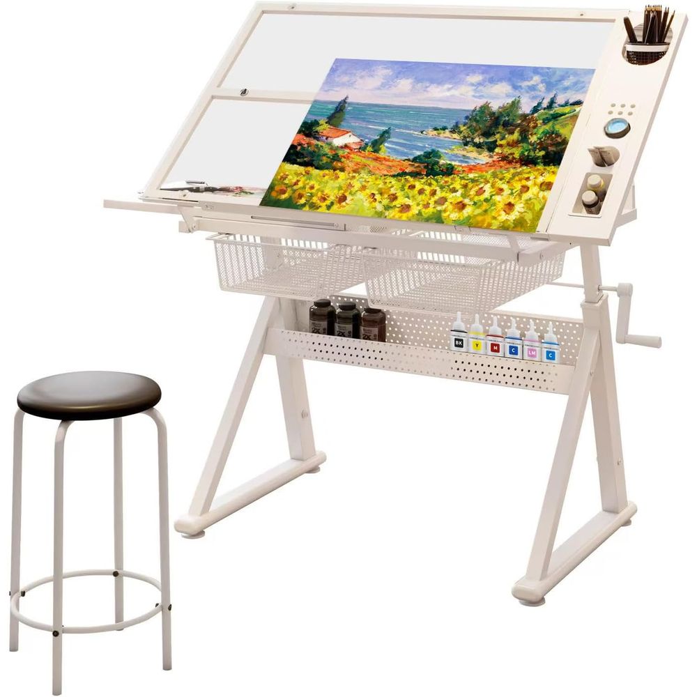 Art & Craft Kortingscode - Adjustable Artistic Drafting Table with Tempered