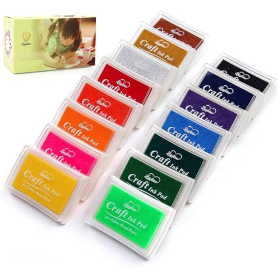 Stamping Ink Pad - 15 Colors Craft Ink Pad for