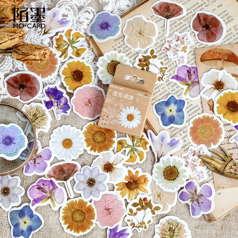 Art Craft For 3 Year Old - 45 Pcs Fresh Flowers Sticker Set