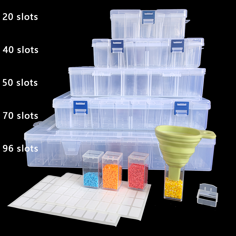 Art Craft Tools - Square Plastic Diamond Painting Storage Box
