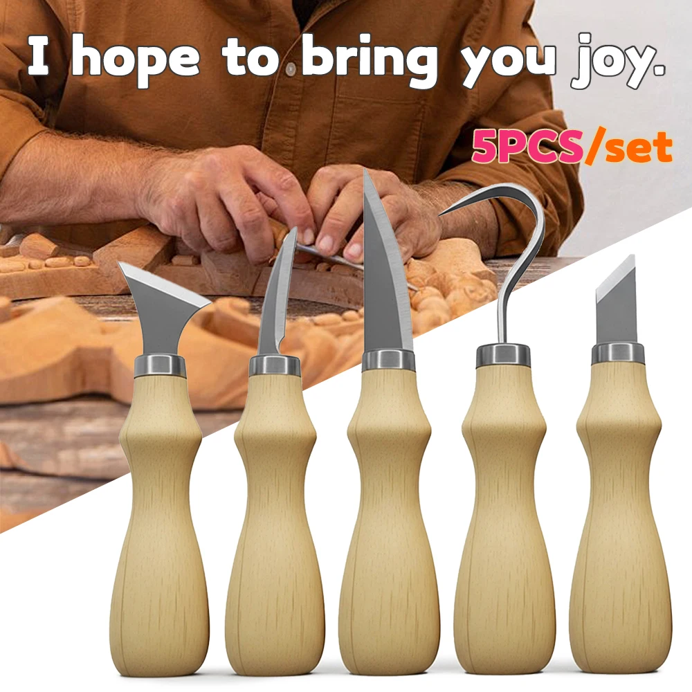 5Pcs Wood Carving Tools Set,Cu - Art Craft Tools recensione e prezzo
