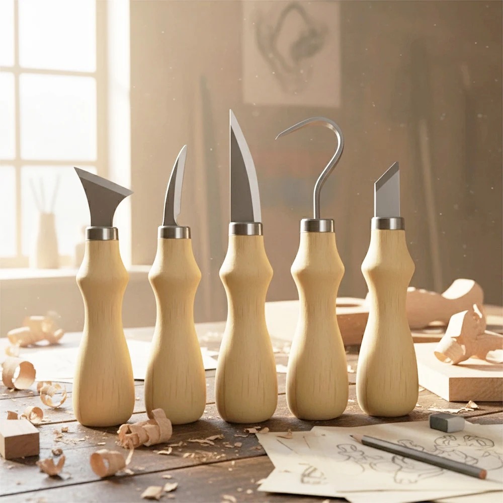5Pcs Wood Carving Tools Set,Cu - Art Craft Tools recensione e prezzo