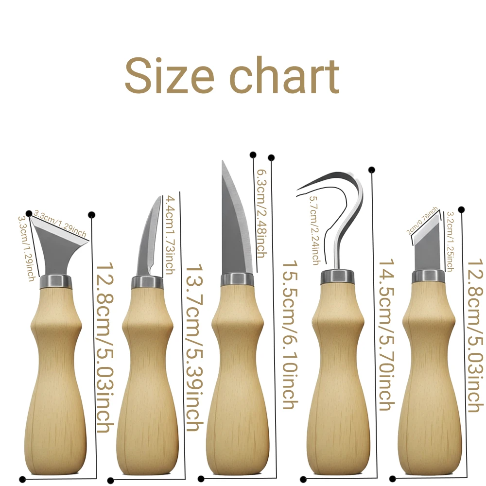 5Pcs Wood Carving Tools Set,Cu - Art Craft Tools recensione e prezzo
