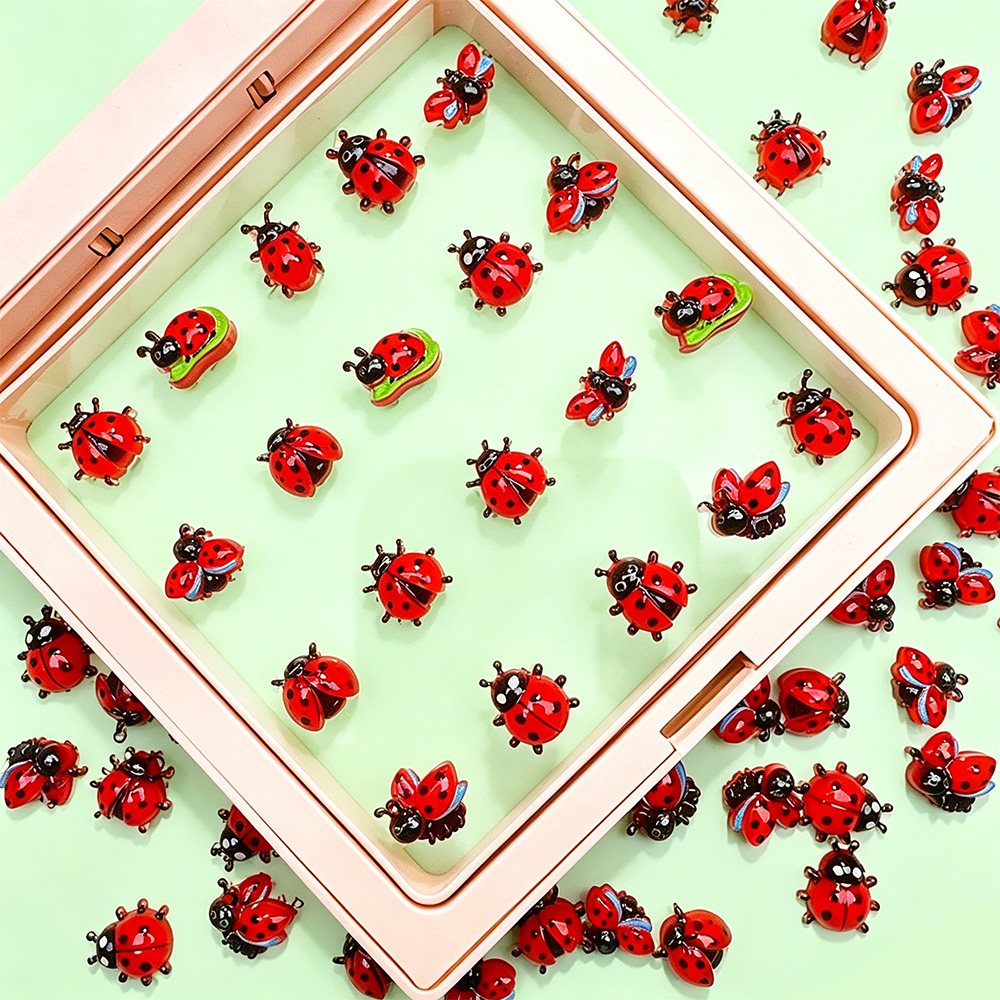 50pcs Cute Cartoon Ladybug Nai - Art Craft Ladybug recensione e prezzo