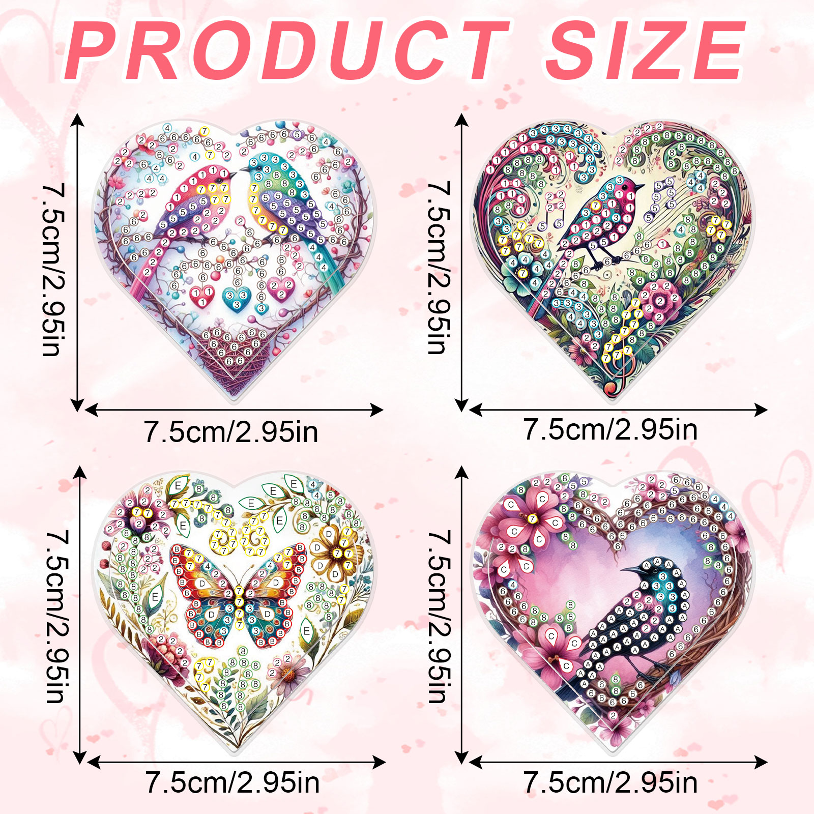 4PCS Diamond Painting Heart Sh - Art Craft Kit recensione e prezzo
