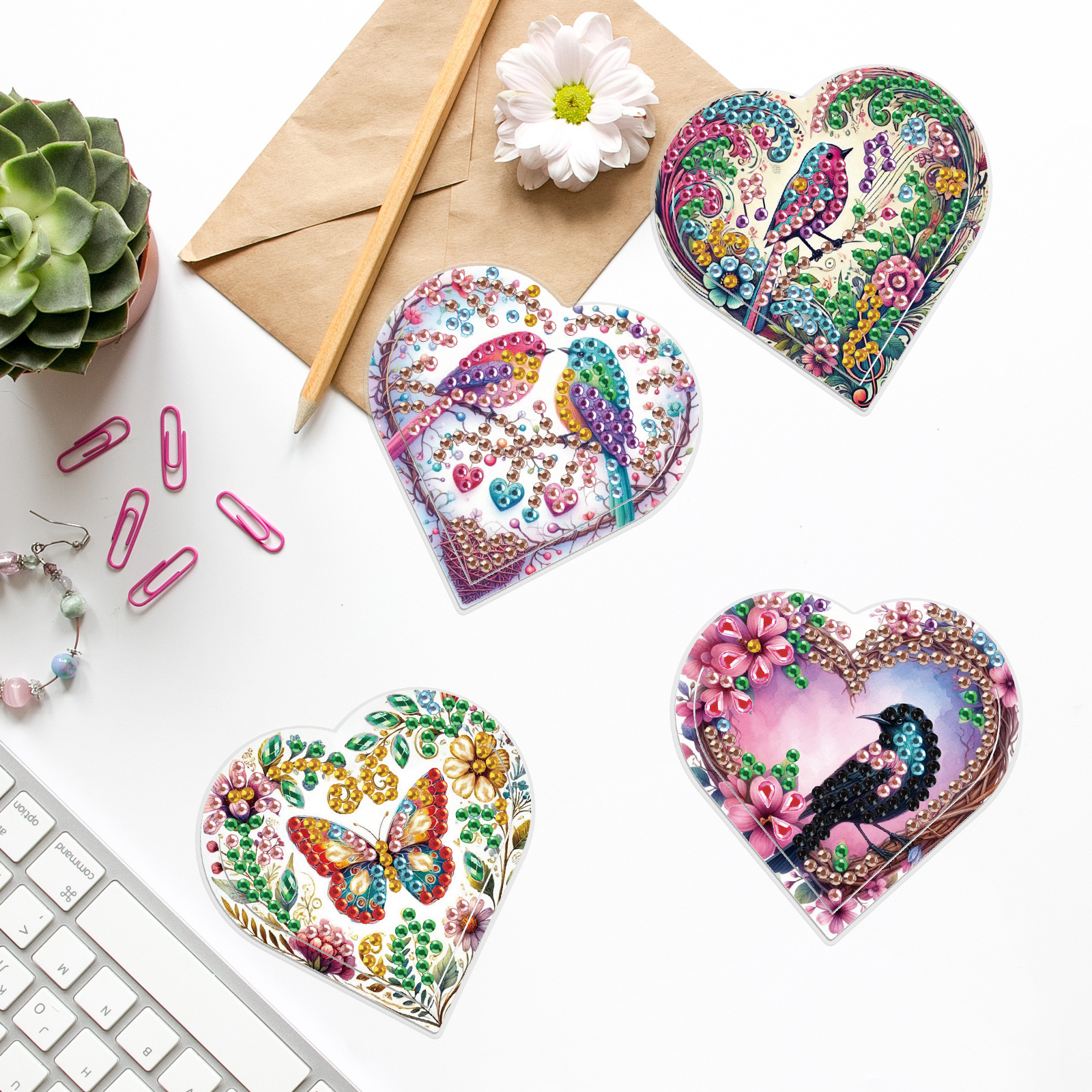 4PCS Diamond Painting Heart Sh - Art Craft Kit recensione e prezzo