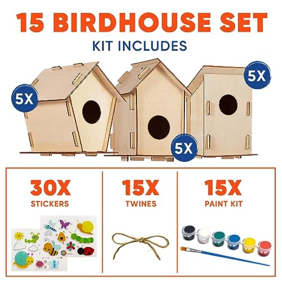 Kit - Unfinished Wood Bird Hou - Art Craft Kit recensione e prezzo