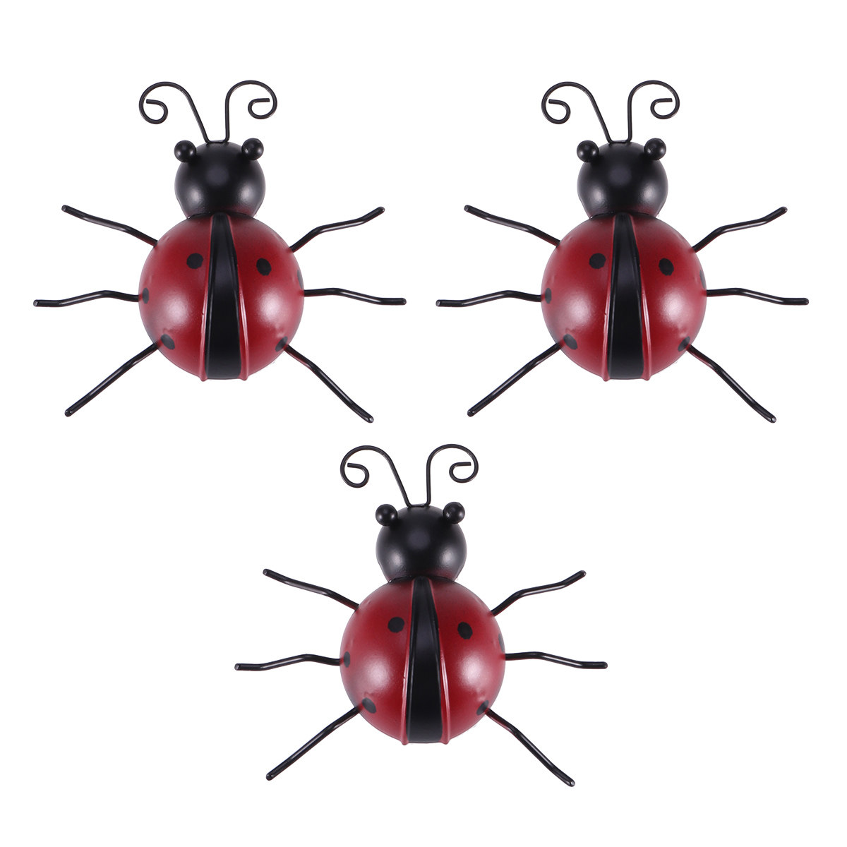 3Pcs Ladybug Wall Mounted Meta - Art Craft Ladybug recensione e prezzo