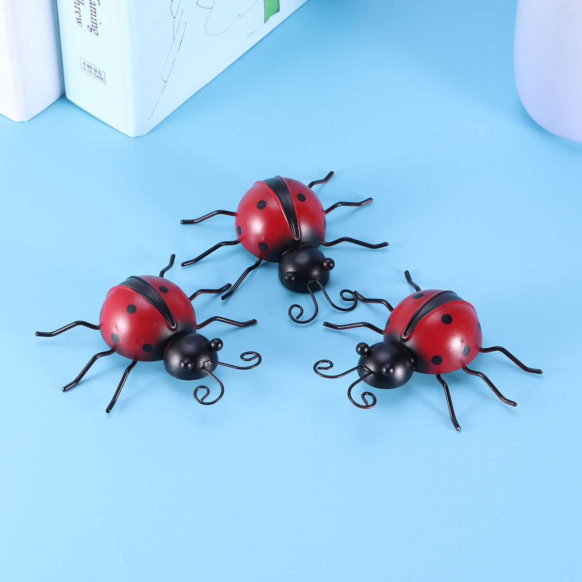 3Pcs Ladybug Wall Mounted Meta - Art Craft Ladybug recensione e prezzo