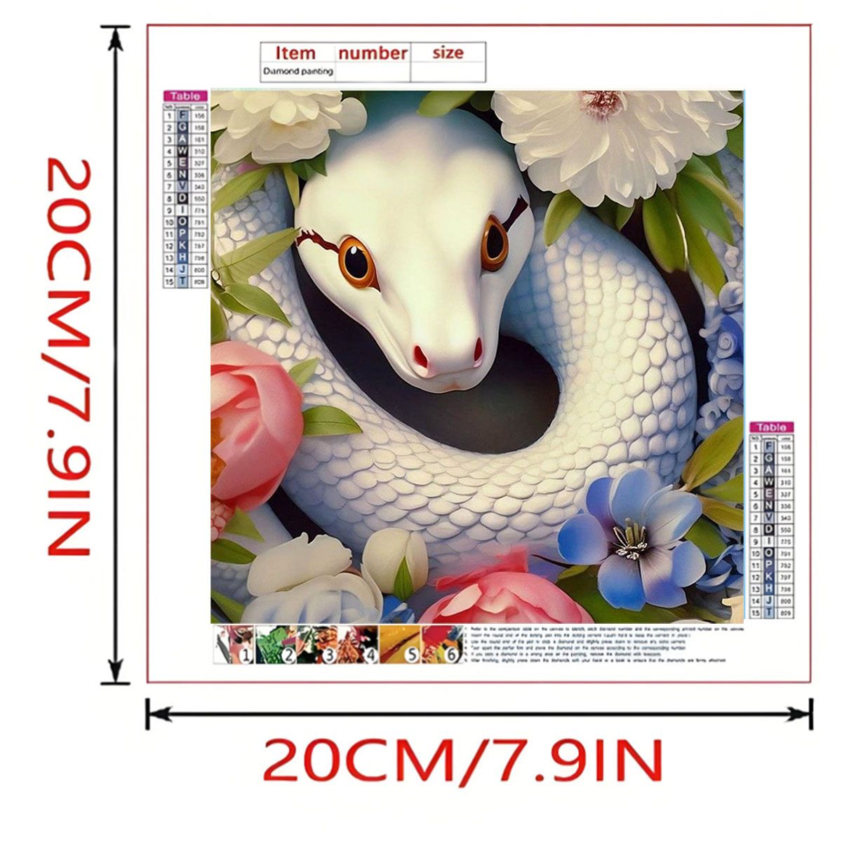 1 set of White Snake Diamond P - Art Craft Adult recensione e prezzo