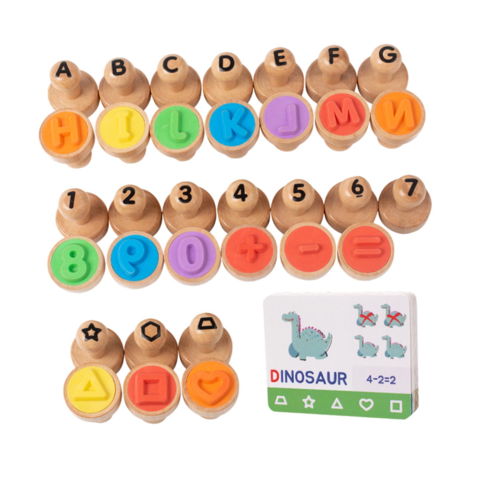 Wooden Alphabet Number Stamp E - Art Craft For 3 Year Old recensione e prezzo