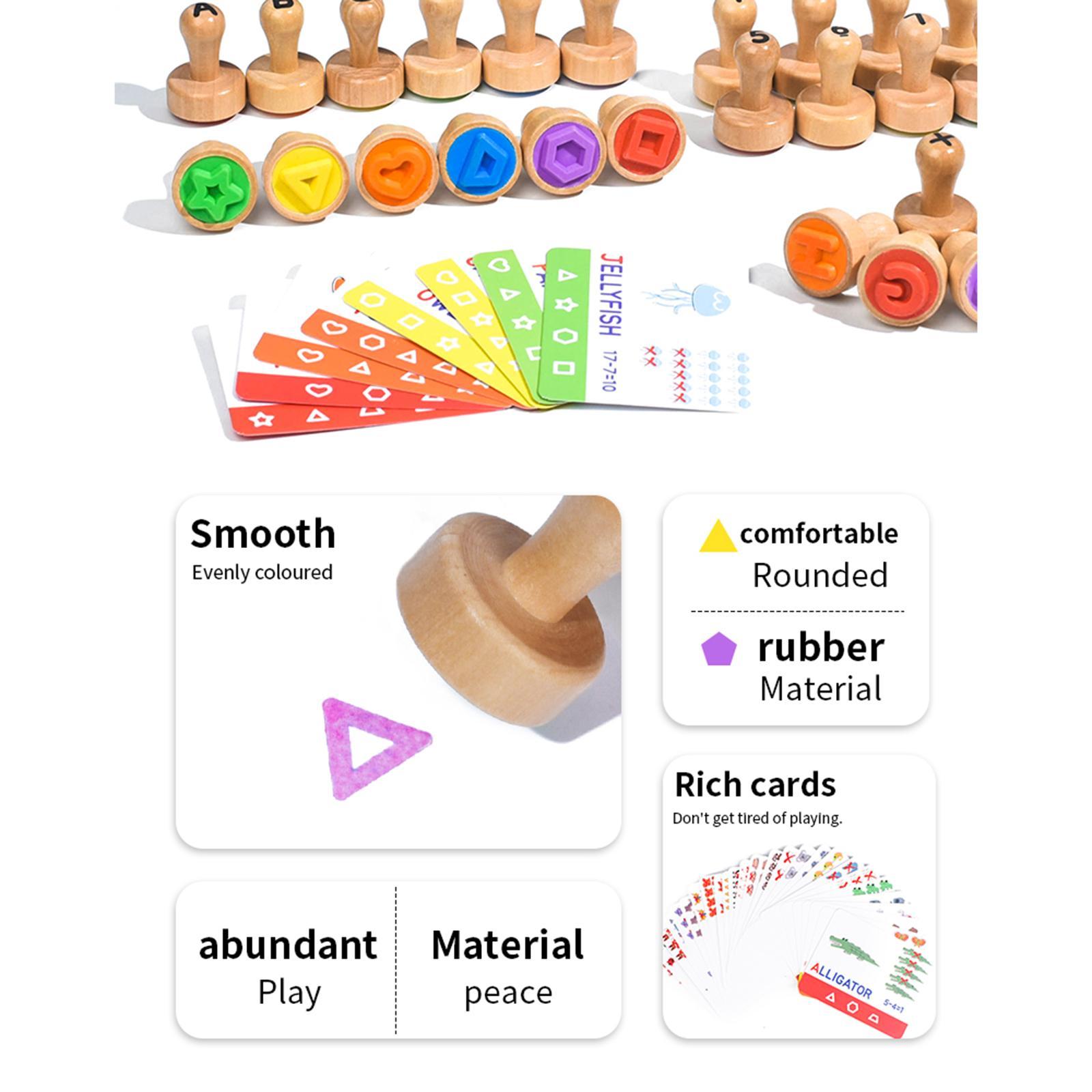 Wooden Alphabet Number Stamp E - Art Craft For 3 Year Old recensione e prezzo