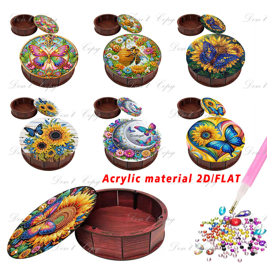 A set of round storage boxes w - Art Craft Butterfly recensione e prezzo