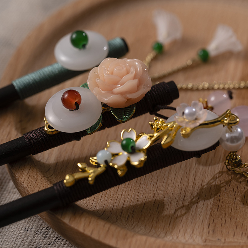 1Pc Wooden Hairpin Headdress f - Art Craft Shop recensione e prezzo