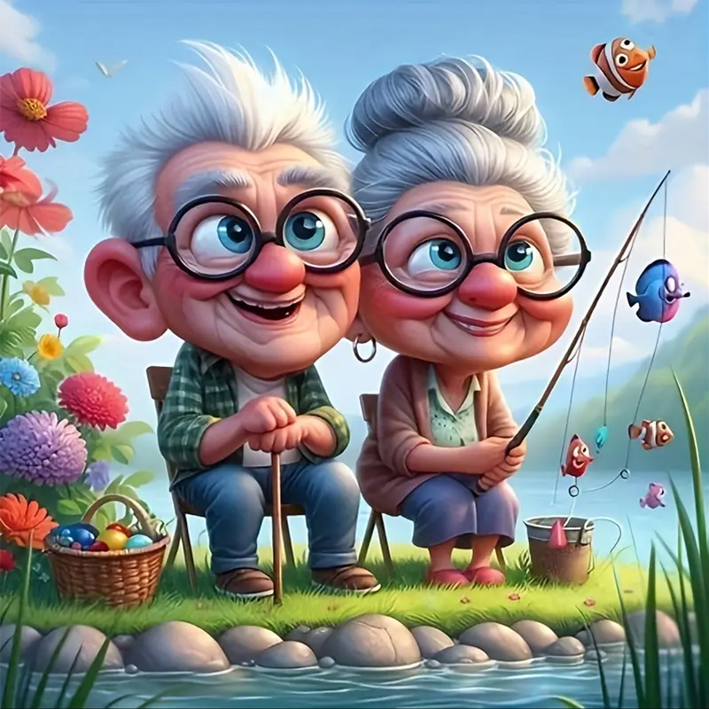 Grandparents Fishing Diamond P - Art Craft Adult recensione e prezzo
