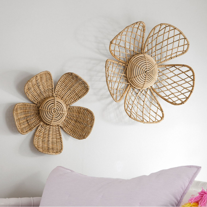 Nordic Woven Rattan Flower Wal - Art Craft Flower recensione e prezzo
