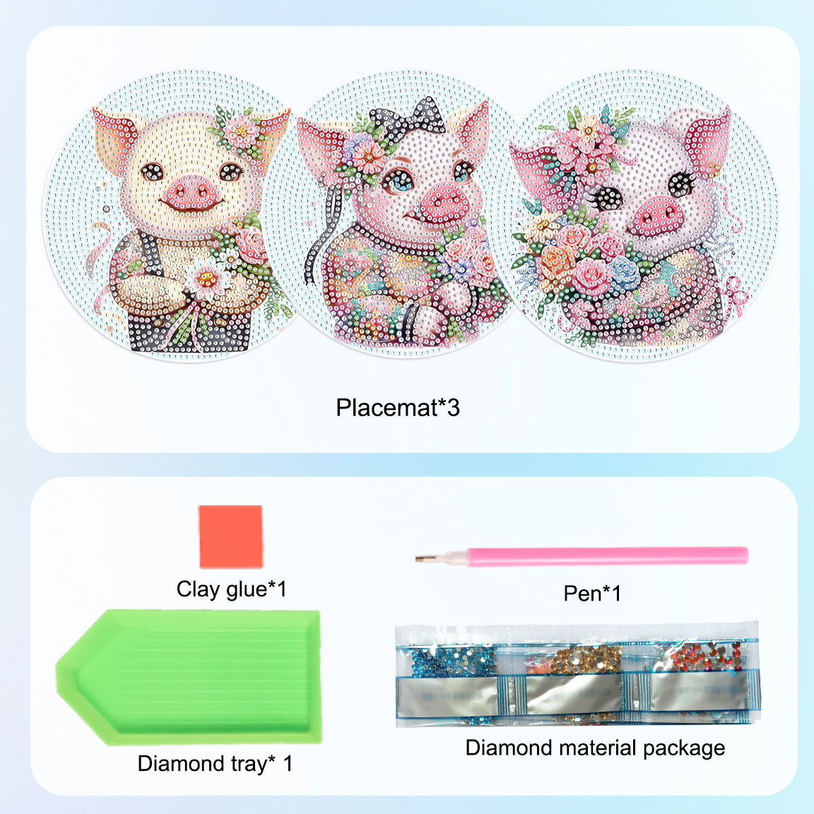 3Pcs Diamond Art Painting Plac - Art Craft Kit recensione e prezzo
