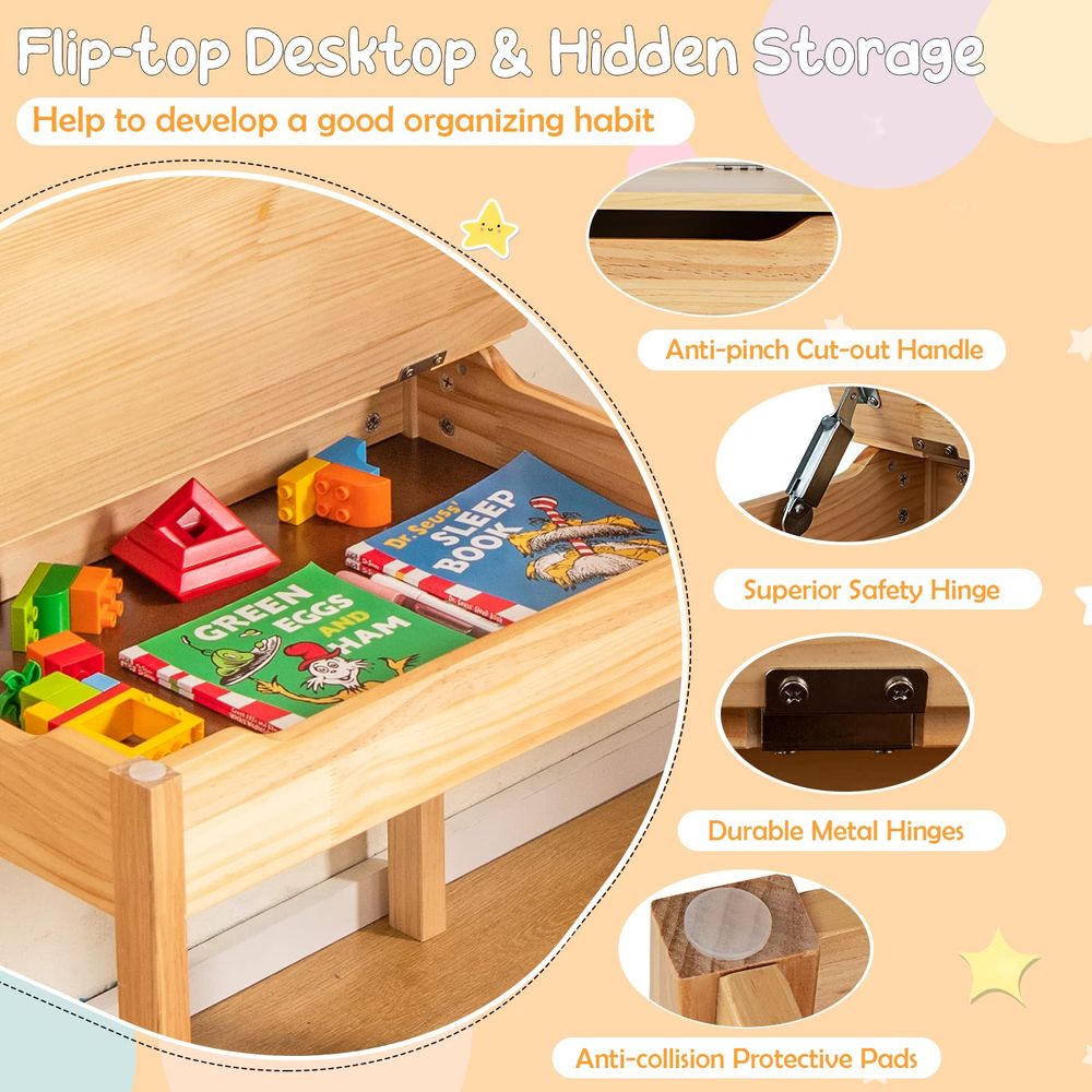 Kids Table and Chair Set, Flip - Art Craft Kindergarten recensione e prezzo