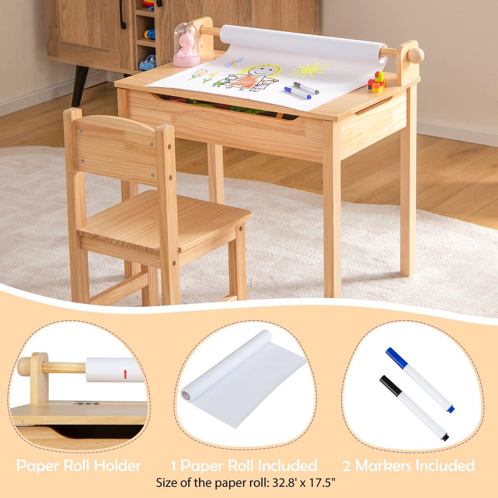 Kids Table and Chair Set, Flip - Art Craft Kindergarten recensione e prezzo