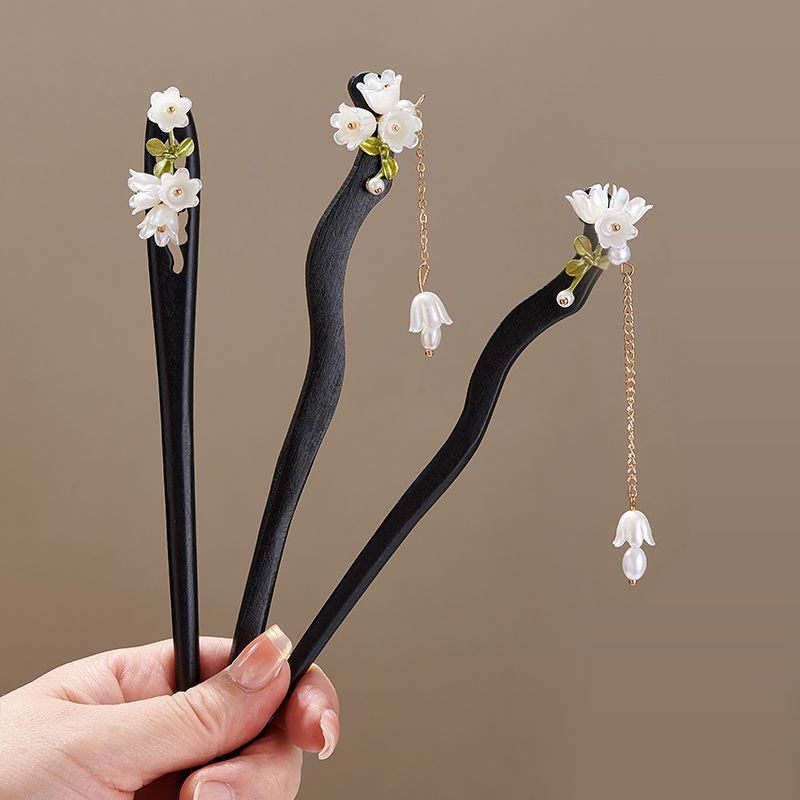Wooden Flower Hairpin Vintage  - Art Craft Shop recensione e prezzo