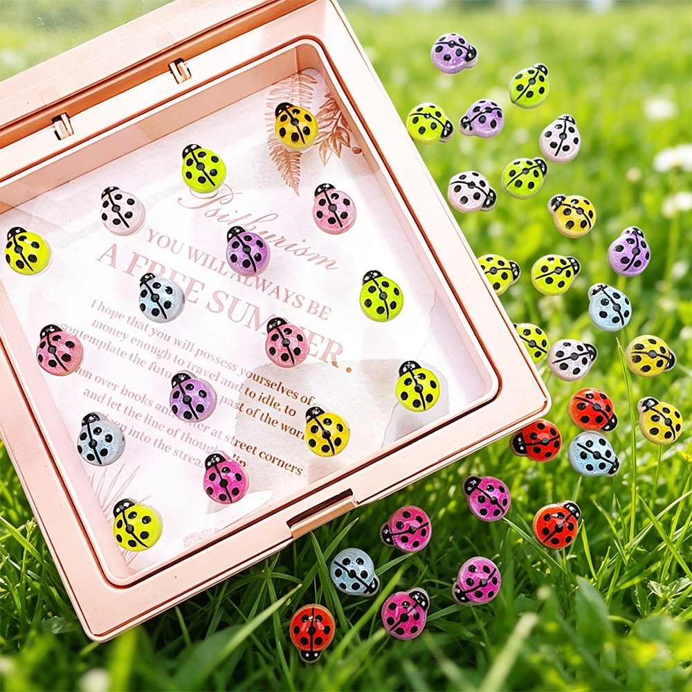 50Pcs Lovely Mixed Ladybug Nai - Art Craft Ladybug recensione e prezzo