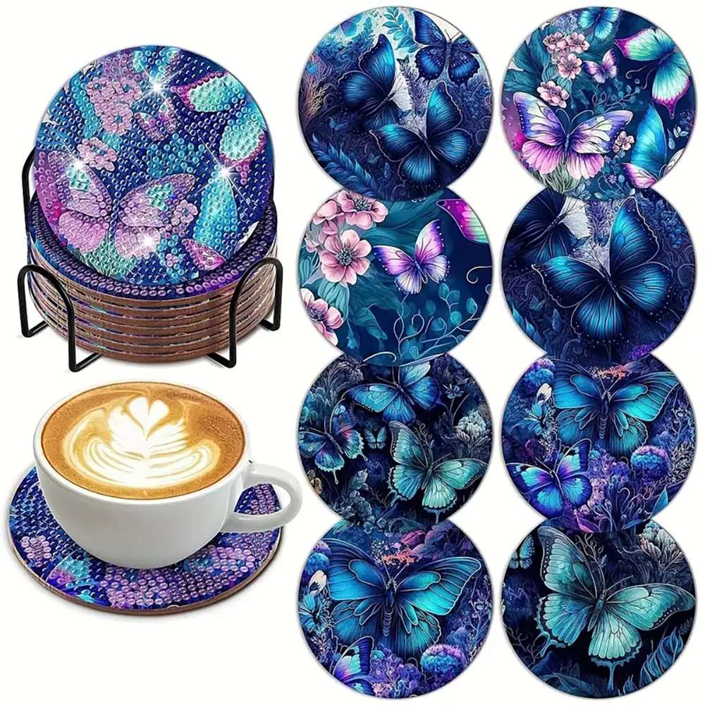 8 diamond art painting coaster - Art Craft Butterfly recensione e prezzo