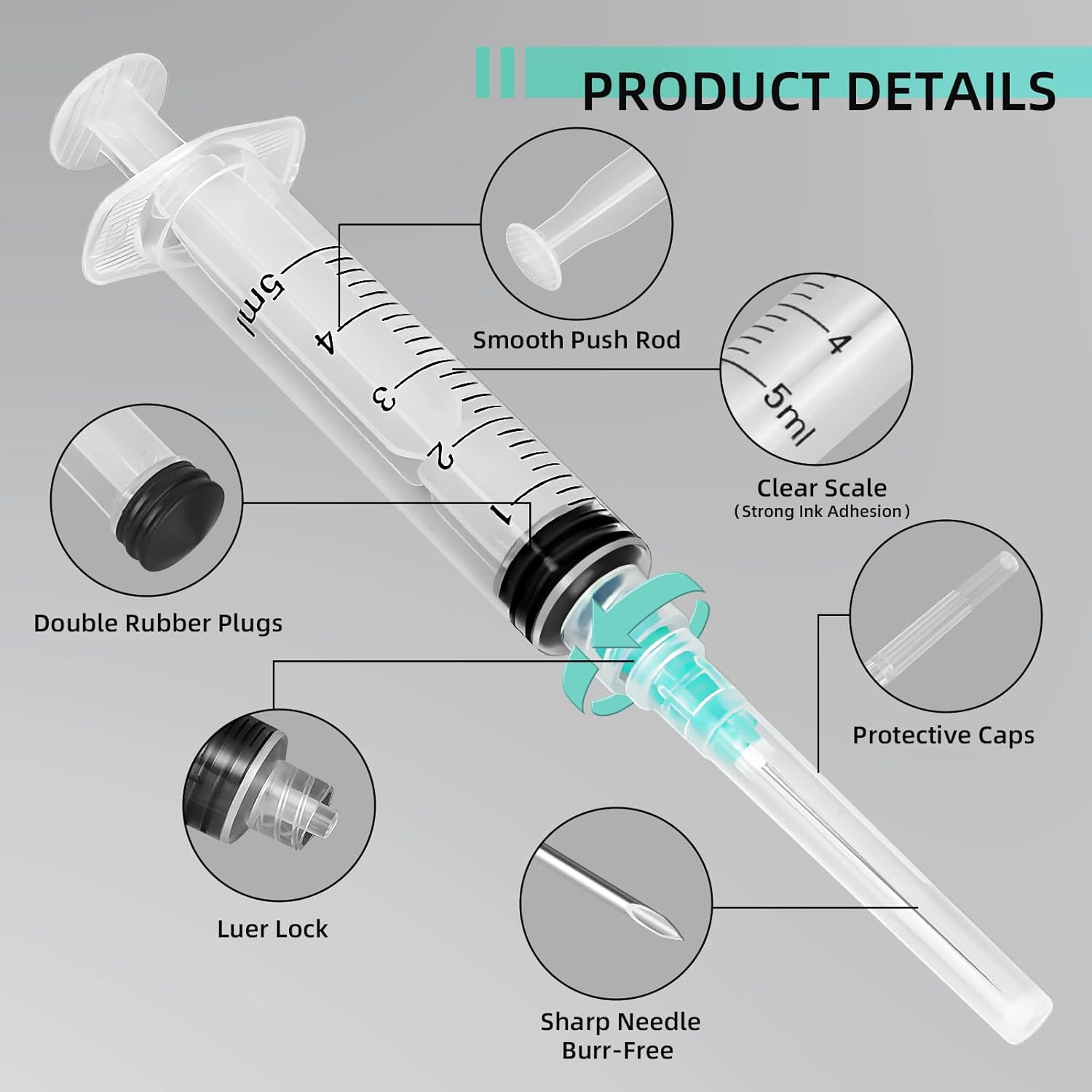 50 Pieces of 5ml Luer-Lock Syr - Art Craft Shop recensione e prezzo
