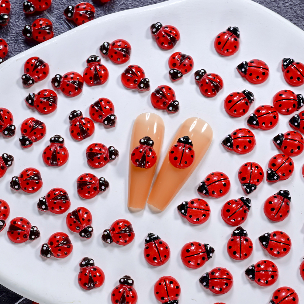 50Pcs Resin Cartoon Ladybug Na - Art Craft Ladybug recensione e prezzo