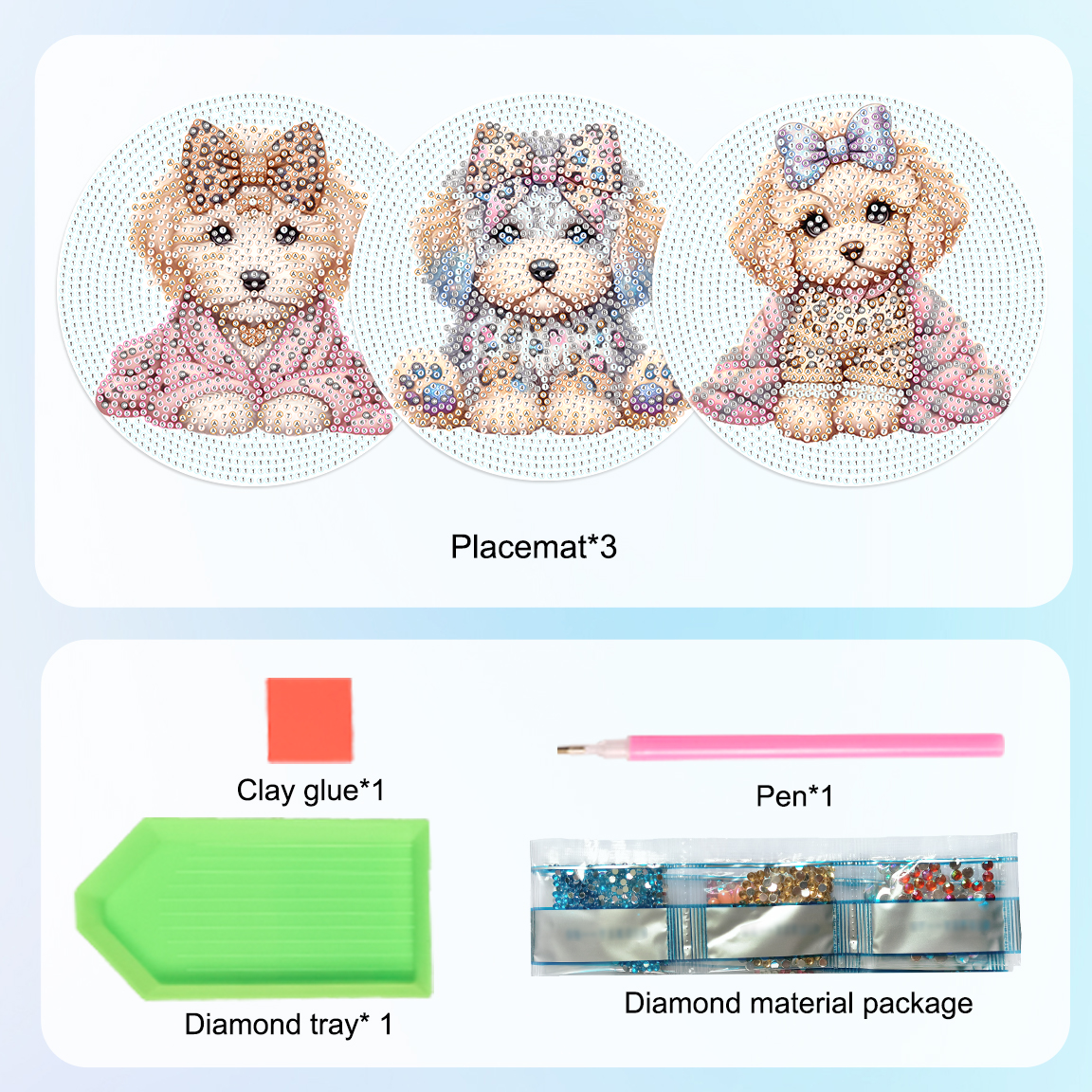 3Pcs Diamond Art Painting Plac - Art Craft Kit recensione e prezzo