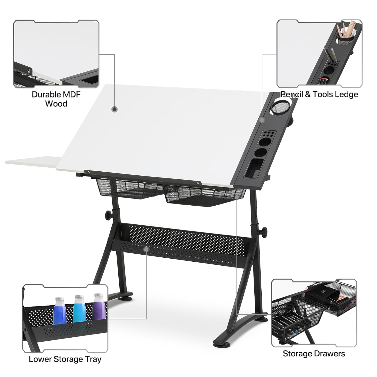 Art Deco Drafting Table, Heigh - Art & Craft Kortingscode recensione e prezzo