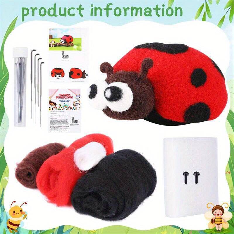 Wool Felt Doll Ladybug Animals - Art Craft Ladybug recensione e prezzo