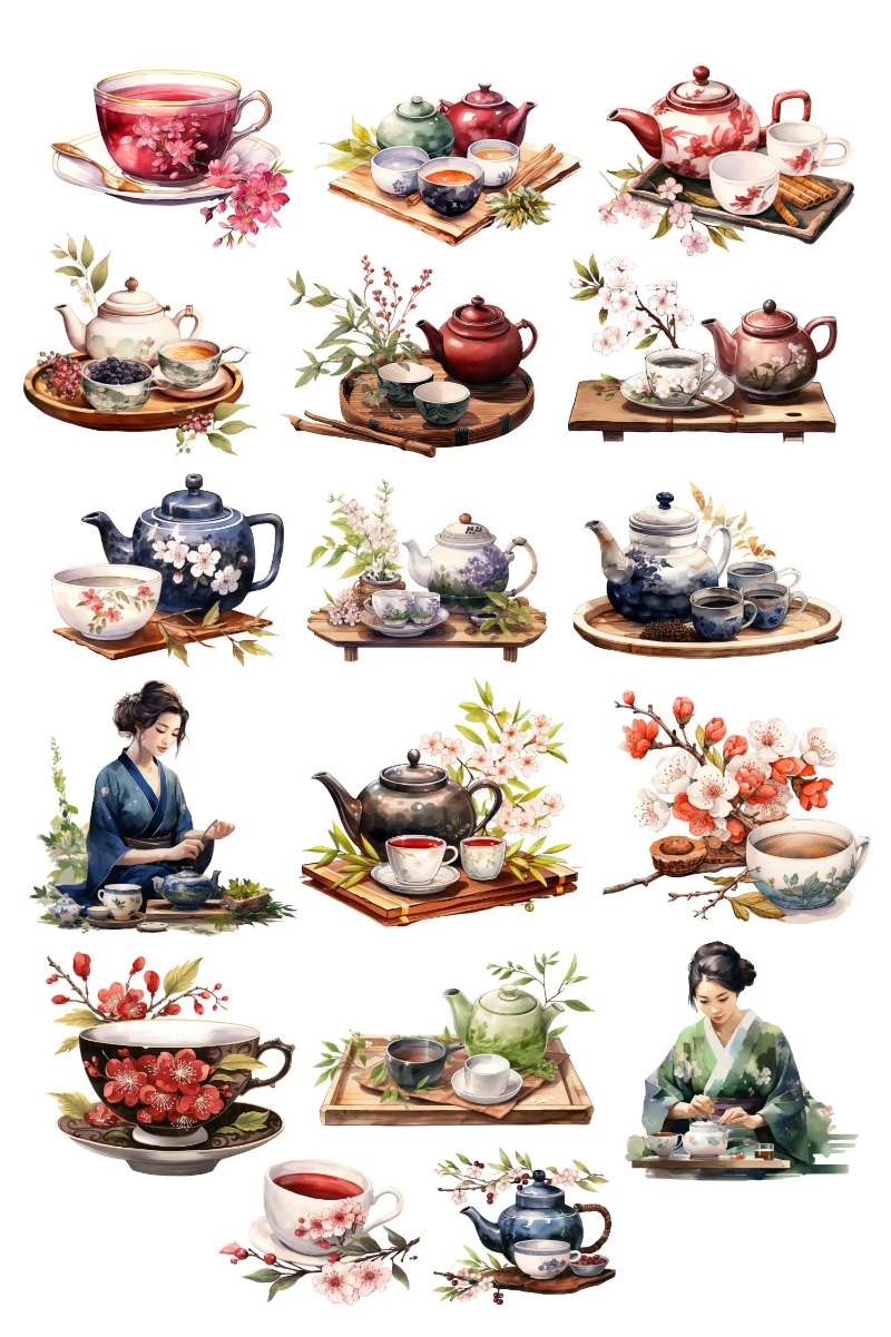 Cute Watercolor Tea Ceremony,  - Art Craft For 3 Year Old recensione e prezzo