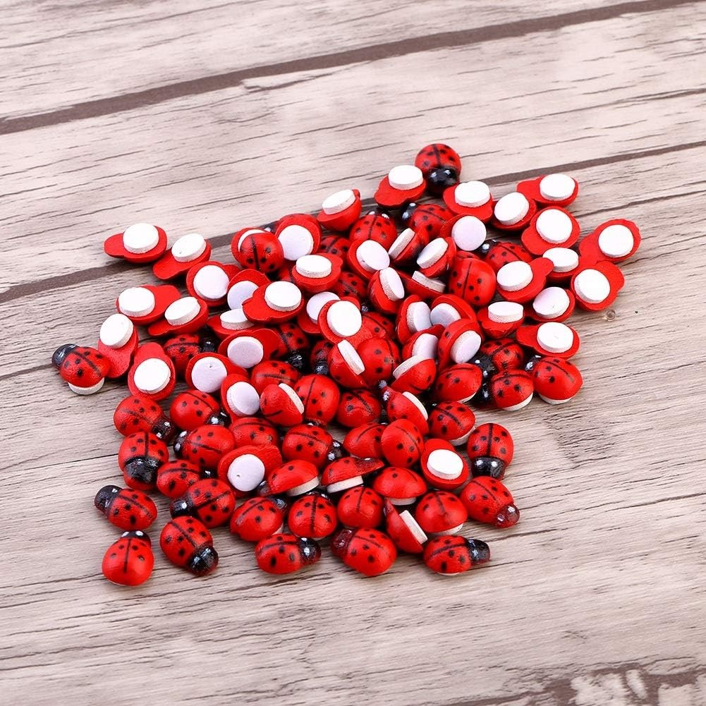 100-Pack Wooden Ladybug Sticke - Art Craft Ladybug recensione e prezzo