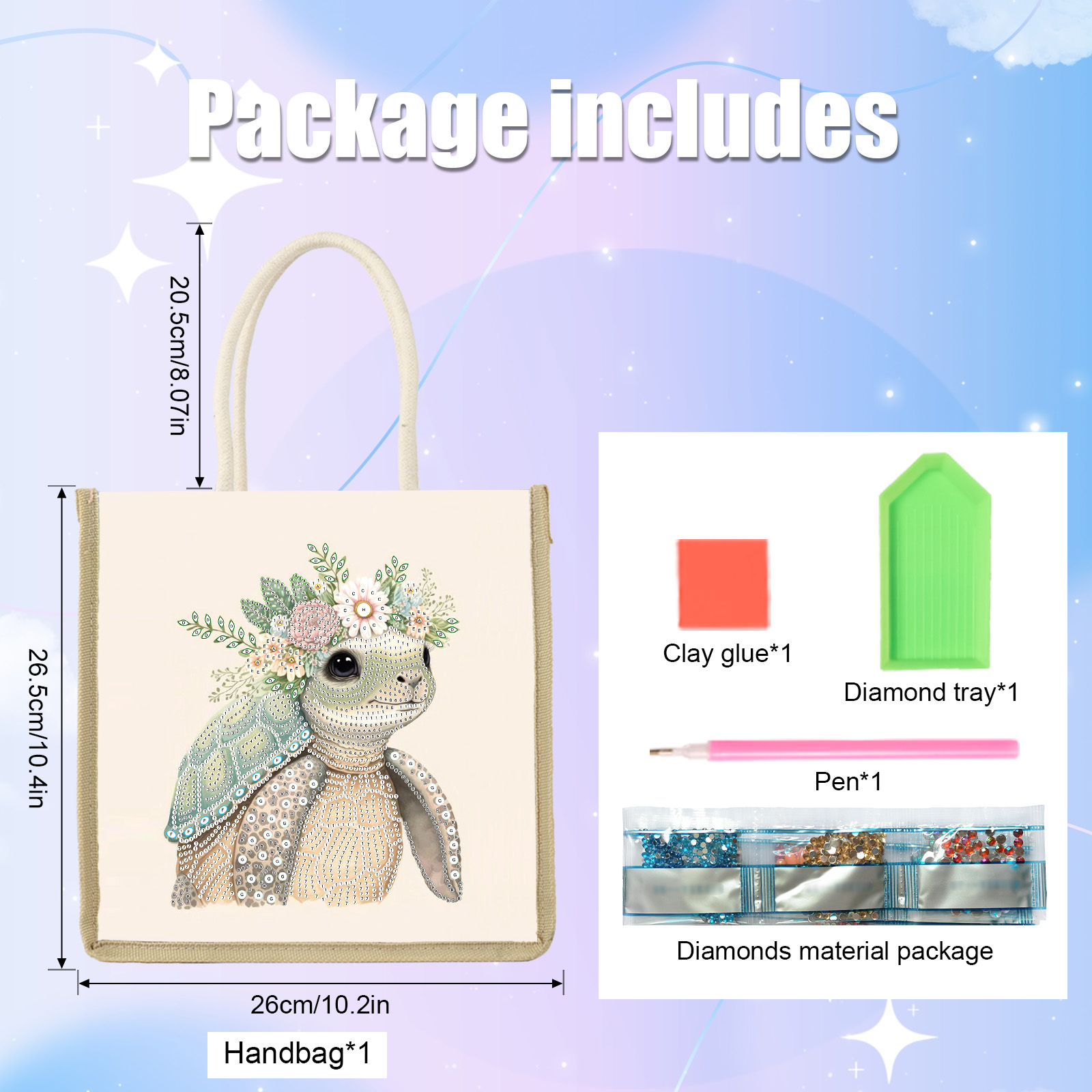 Diamond Art Painting Handbag K - Art Craft Shop recensione e prezzo