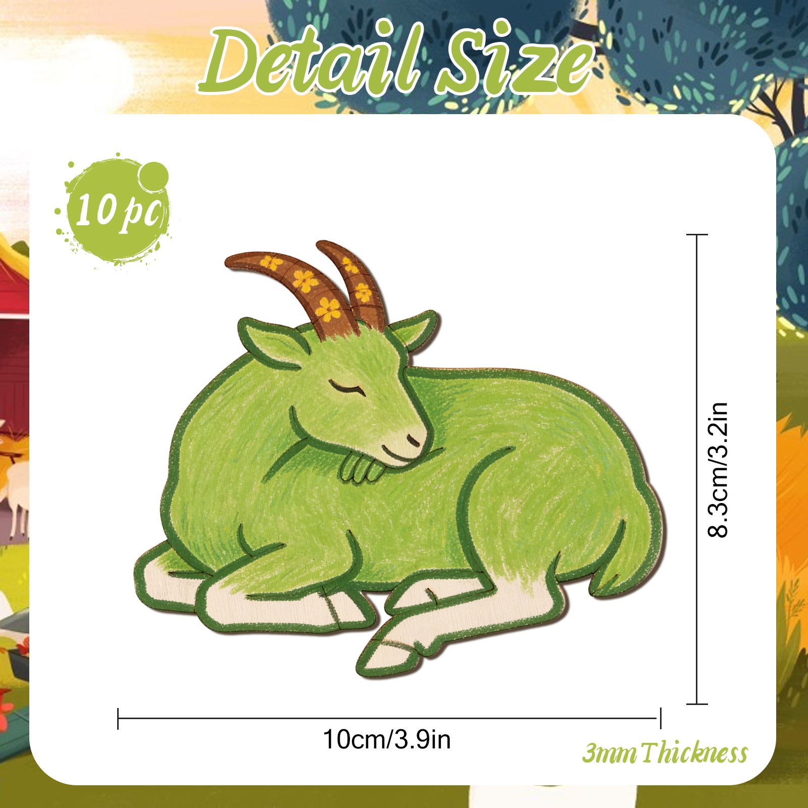 10pcs/set Unfinished Wood Shee - Art & Craft Kortingscode recensione e prezzo