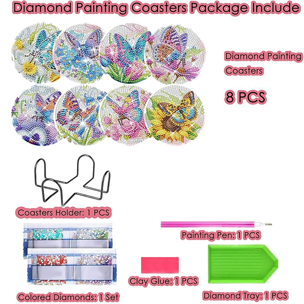 8 pieces of diamond art painti - Art Craft Butterfly recensione e prezzo