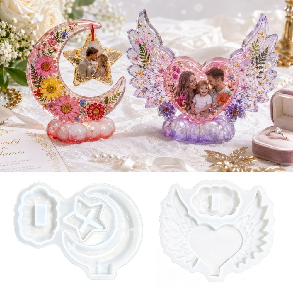 S0308 Heart Shaped Photo Frame - Art Craft Flower recensione e prezzo