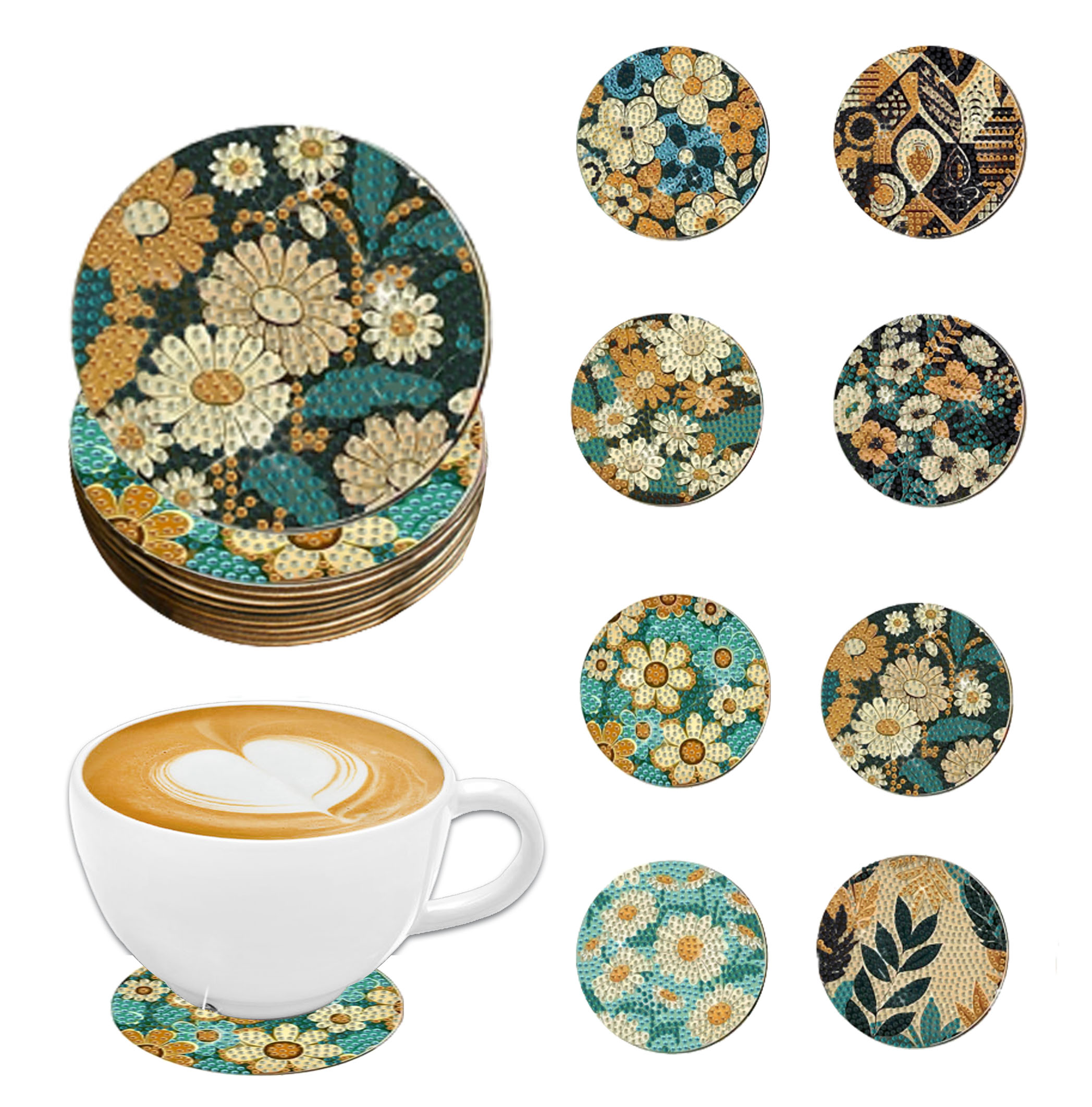 8 pieces DIY diamond Painting  - Art Craft Flower recensione e prezzo