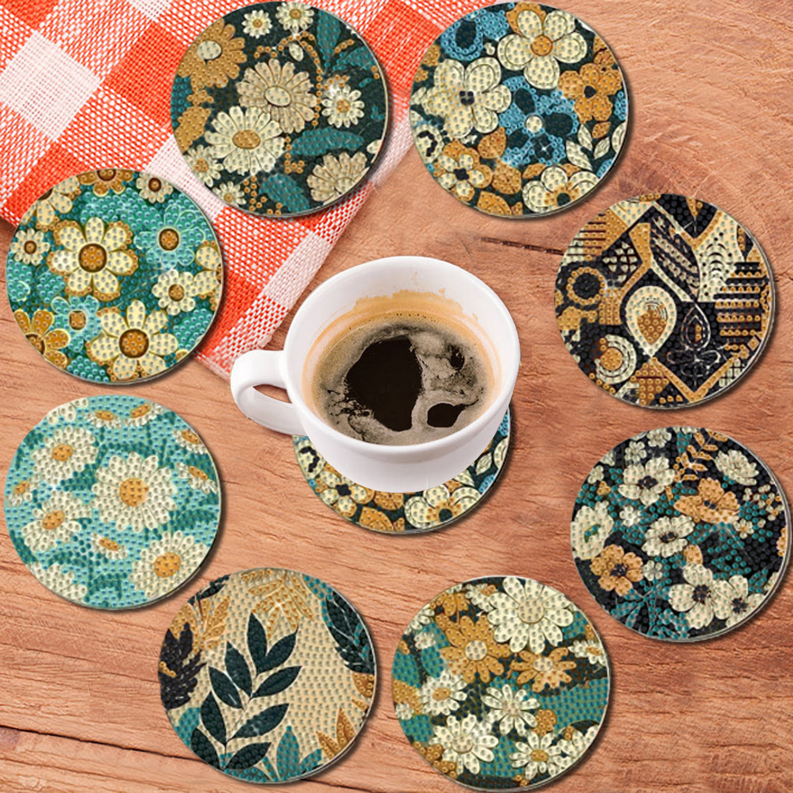 8 pieces DIY diamond Painting  - Art Craft Flower recensione e prezzo