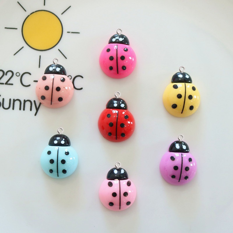 10Pcs Shiny Ladybug Flat Back  - Art Craft Ladybug recensione e prezzo