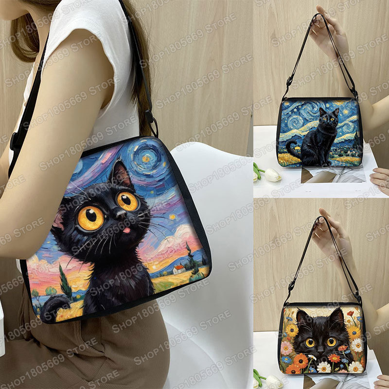 Oil Painting Van Gogh Black Ca - Art Portfolio Bag recensione e prezzo