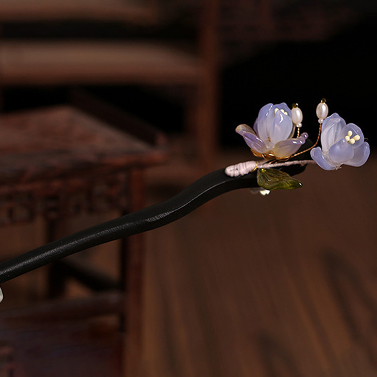 Vintage Wooden Flower Hairpin  - Art Craft Shop recensione e prezzo